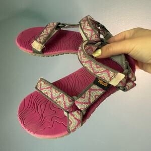 Teva purple and silver sandals
